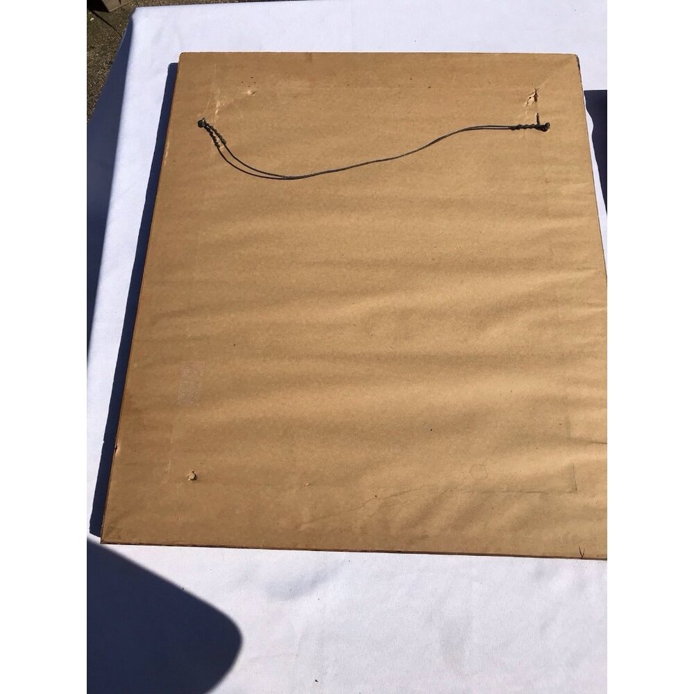 Vtg 70s BILL HAMPTON Art Print Native American Indian Western Framed 25x21 - Picture 12 of 15